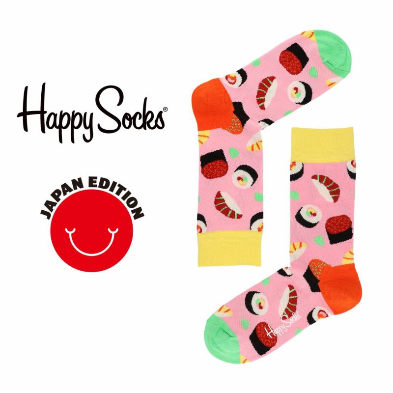 HappySocksハッピーソックスSUSHI（スシ）クルー丈ソックス靴下ユニセックスメンズ＆レディスプレゼント無料ラッピングギフト11233133