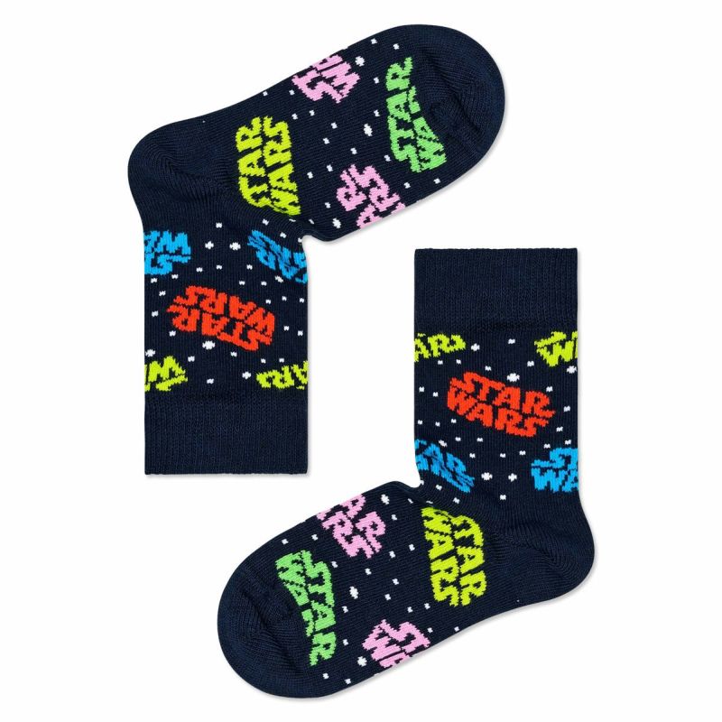 Happy Socks ハッピーソックス 【Limited】 Happy Socks×Star Wars (スターウォーズ) ロゴ Kids Sock  子供 クルー丈 ソックス 靴下 KIDS ジュニア キッズ 14233019 | ハッピーソックスオンラインショップ