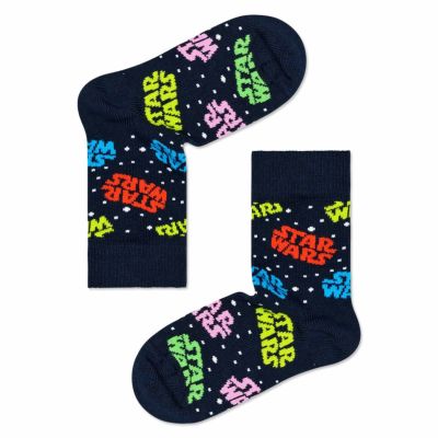 HappySocksハッピーソックス【Limited】HappySocks×StarWars(スターウォーズ)ロゴKidsSock子供クルー丈ソックス靴下KIDSジュニアキッズ14233019