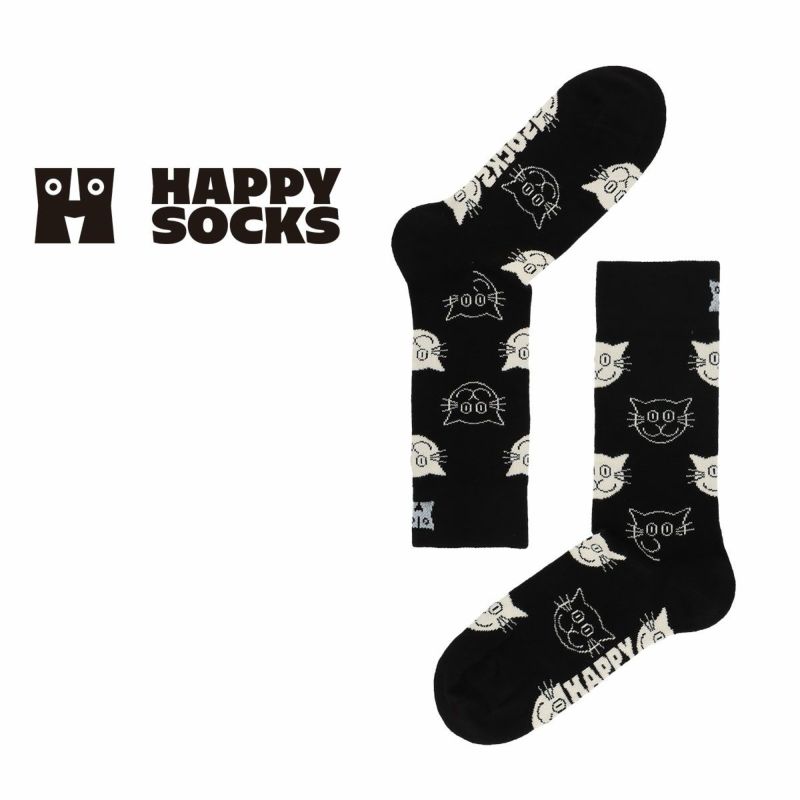HappySocksハッピーソックスCat（キャット）クルー丈ソックスJAPANEDITION靴下ユニセックスメンズ＆レディースプレゼント無料ラッピングギフト11233139
