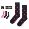 HappySocksハッピーソックスHeartSockBlack（ハートネイビー）クルー丈綿混ソックス靴下紳士メンズ＆レディース男性メンズプレゼント無料ラッピング贈答ギフト10240078