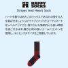 HappySocksハッピーソックスSTRIPEANDHEART（ストライプアンドハート）クルー丈綿混ソックス靴下紳士メンズ＆レディース男性メンズプレゼント無料ラッピング贈答ギフト10240137