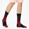 HappySocksハッピーソックスSTRIPEANDHEART（ストライプアンドハート）クルー丈綿混ソックス靴下紳士メンズ＆レディース男性メンズプレゼント無料ラッピング贈答ギフト10240137