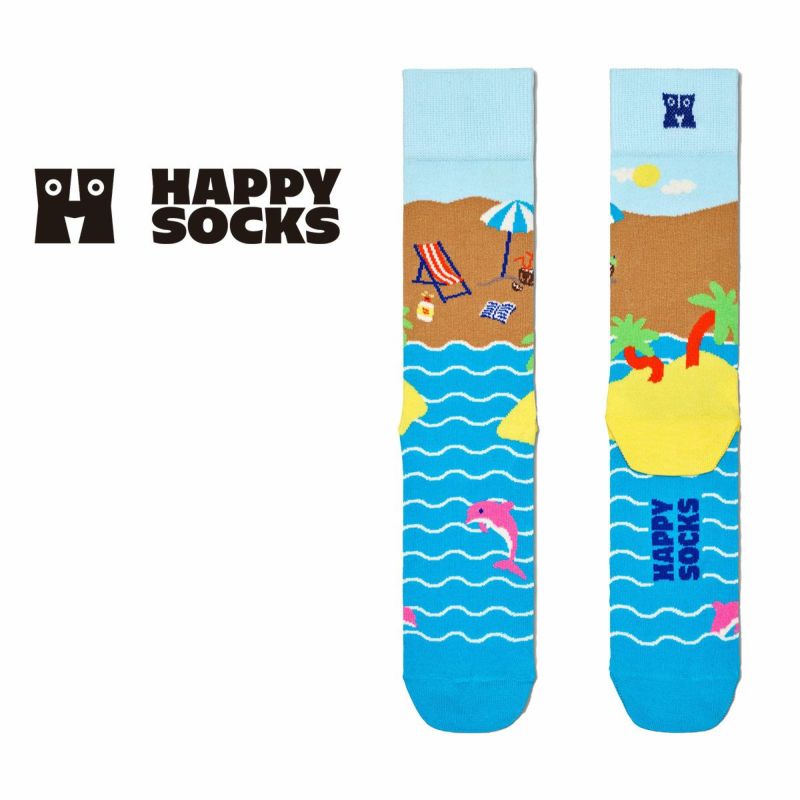 HappySocksハッピーソックスBeachBreak(ビーチブレイク)クルー丈ソックス靴下ユニセックスメンズ＆レディスプレゼント無料ラッピングギフト10240001