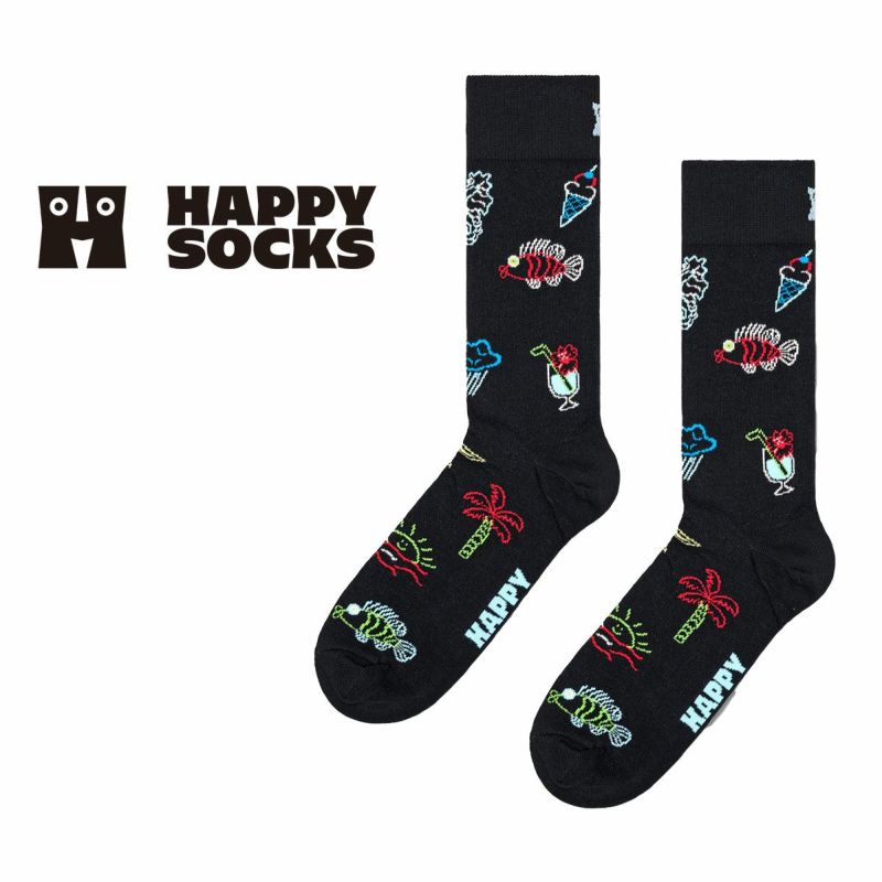 Happy Socks Summer Lo-Fi ( サマーローファイ ) クルー丈 ソックス 10240061