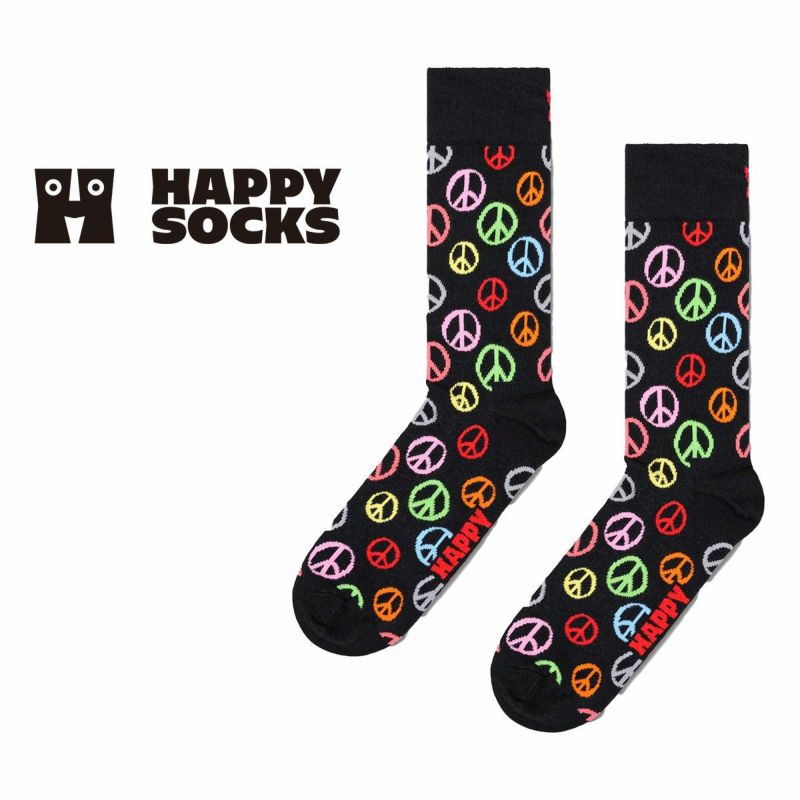 Happy Socks Peace ( ピース ) クルー丈 ソックス 10240062