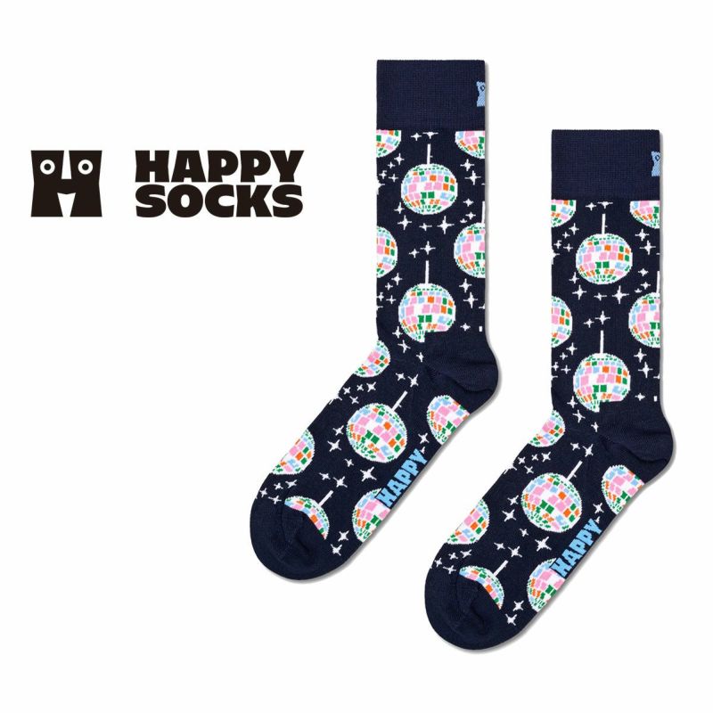 HappySocksハッピーソックスメンズ＆レディースプレゼント無料ラッピングギフトDiscoBallSockディスコボールクルー丈ソックス靴下10240068