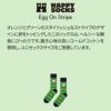 HappySocksハッピーソックスメンズ＆レディースプレゼント無料ラッピングギフトEggOnStripeSockエッグオンストライプクルー丈ソックス靴下10240080