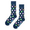 HappySocksハッピーソックスメンズ＆レディースプレゼント無料ラッピングギフトBigDotSockビックドット柄ネイビークルー丈ソックス靴下10240081