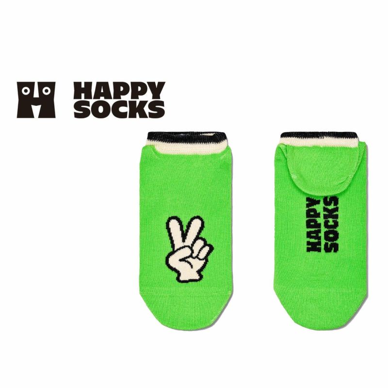 HappySocksハッピーソックスPeaceSignNoShow(ピースサインノーショウ)スニーカー丈ソックス靴下ユニセックスメンズ＆レディースプレゼント無料ラッピングギフト10240114