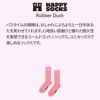 HappySocksハッピーソックスメンズ＆レディースプレゼント無料ラッピングギフトRubberDuckSockラバーダックピンククルー丈ソックス靴下10240099