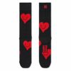 HappySocksハッピーソックスJUMBOSMILEYHEART（ジャンボスマイリーハート）クルー丈綿混ソックス靴下ユニセックスメンズ＆レディスプレゼント贈答ギフト10211032