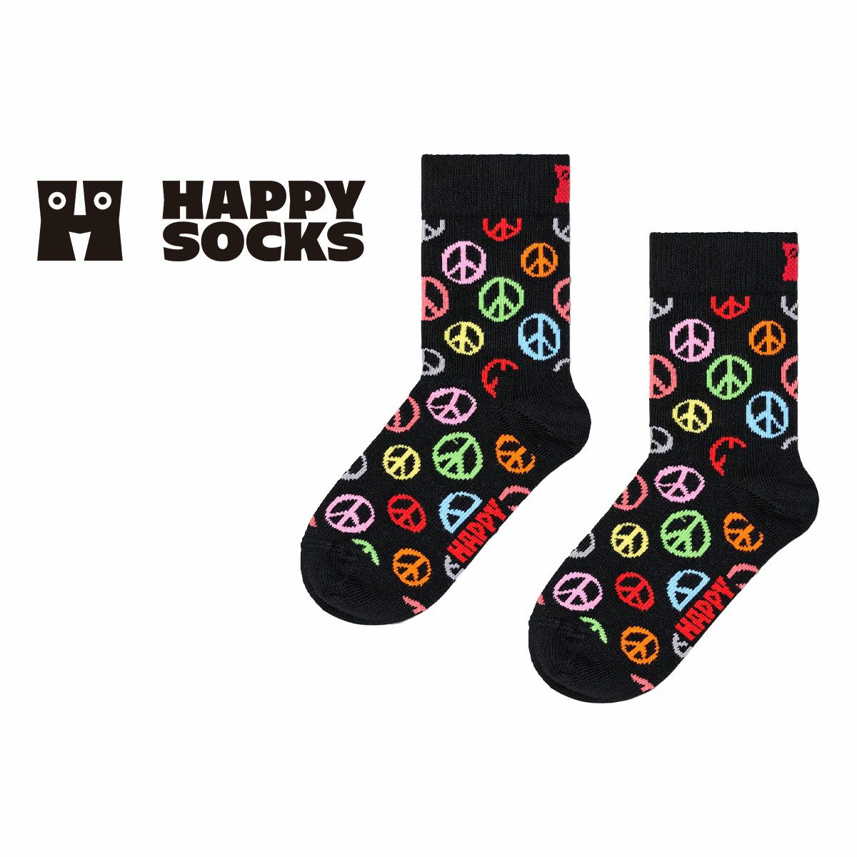 Happy Socks Peace ( ピース ) クルー丈 ソックス 10240062 | ハッピーソックスオンラインショップ