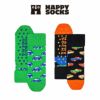 【2足セット】HappySocksハッピーソックスメンズ＆レディースプレゼント無料ラッピングギフトKids2-PackCarsAnti-SlipSocks車柄子供用キッズクルー丈ソックス2足組靴下12240024