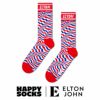 HappySocksハッピーソックスメンズ＆レディースプレゼント無料ラッピングギフトEltonJohnStripedエルトンジョンコラボエルトンジョンストライプ柄クルー丈ソックス靴下14240009