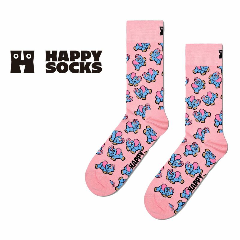 HappySocksハッピーソックスInflatableElephant(インフレータブルエレファント)クルー丈ソックス靴下ユニセックスメンズ＆レディースプレゼント無料ラッピングギフト14240003