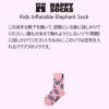 HappySocksハッピーソックスメンズ＆レディースプレゼント無料ラッピングギフトKidsInflatableElephantSockエレファント柄子供用キッズクルー丈ソックス靴下14240006