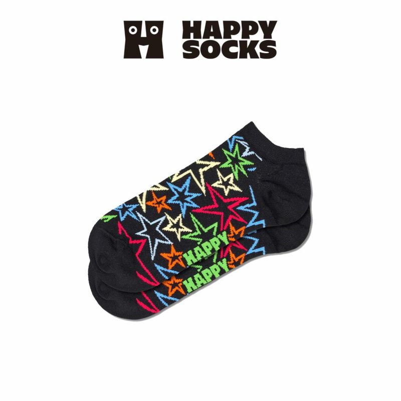 HappySocksハッピーソックスMegaStar（メガスター)スニーカー丈ソックスユニセックスメンズ＆レディースプレゼント無料ラッピングギフト10240222