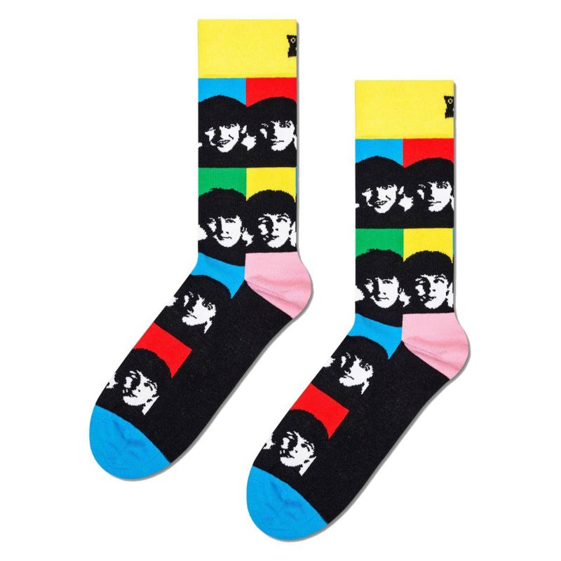 【Limited】Happy Socks × The Beatles ( ザ・ビートルズ ) All Together Now（ オール トゥギャザー  ナウ ）クルー丈 ソックス 14240020