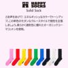 HappySocksハッピーソックスSolid（ソリッド)クルー丈ソックスユニセックスメンズ＆レディースプレゼント無料ラッピングギフト10240250