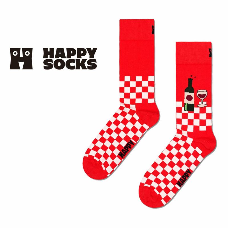 HappySocksハッピーソックスWineAndDine（ワインアンドダイン)クルー丈ソックスユニセックスメンズ＆レディースプレゼント無料ラッピングギフト10240281