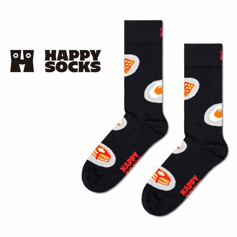 HappySocksハッピーソックスBreakfast（ブレックファースト)クルー丈ソックスユニセックスメンズ＆レディースプレゼント無料ラッピングギフト10240332