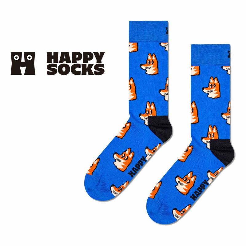 HappySocksハッピーソックスFox(フォックス)クルー丈ソックスユニセックスメンズ＆レディースプレゼント無料ラッピングギフト10240395