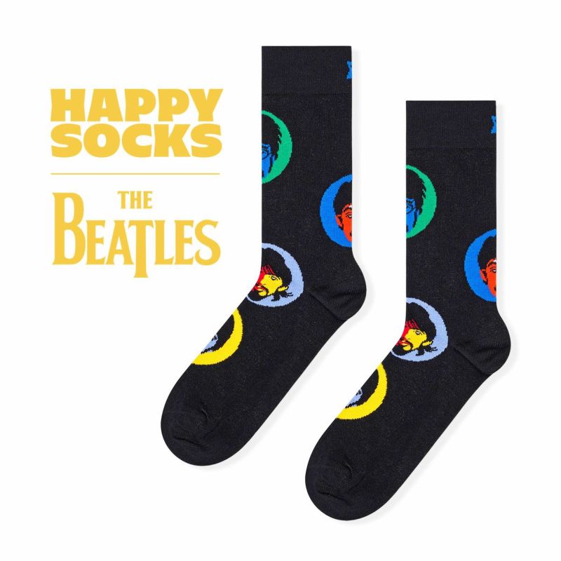 【Limited】Happy Socks × The Beatles( ザ・ビートルズ ) BRIGHT SPOT （ ブライトスポット ） クルー丈  ソックス 14240028