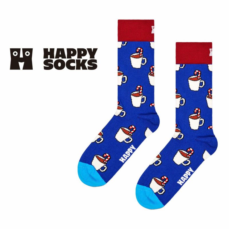 HappySocksハッピーソックスCandyCaneCocoaSock(キャンディケインココア)クルー丈ソックスユニセックスメンズ＆レディースプレゼント無料ラッピングギフト10240230