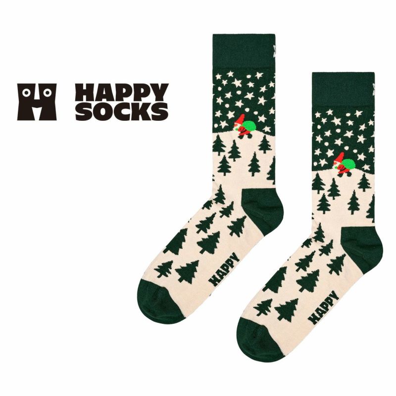 HappySocksハッピーソックスSantaOnTheWaySock(サンタ・オン・ザ・ウェイ)クルー丈ソックスユニセックスメンズ＆レディースプレゼント無料ラッピングギフト10240390