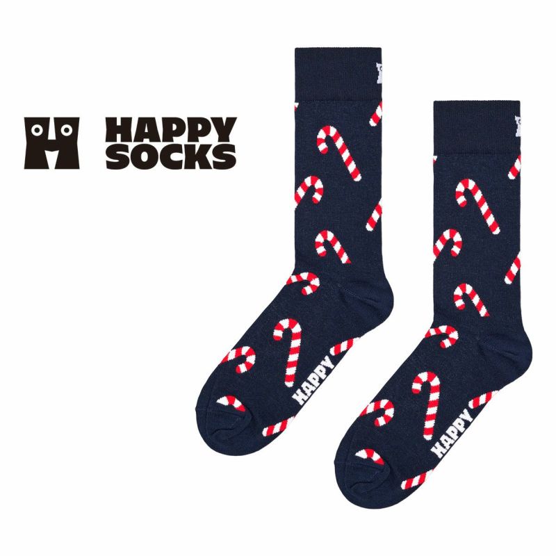 HappySocksハッピーソックスCandyCaneSock(キャンディケイン)クルー丈ソックスユニセックスメンズ＆レディースプレゼント無料ラッピングギフト10240409