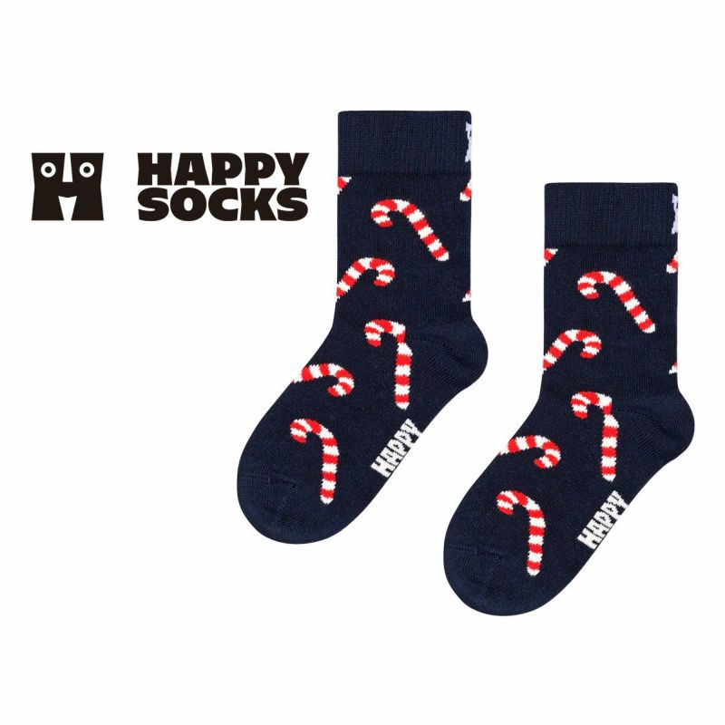 HappySocksハッピーソックスKidsCandyCaneSock(キッズキャンディケイン)kidssock子供クルー丈ソックス靴下KIDSジュニアキッズ12240057