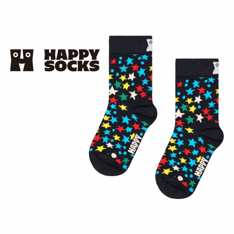 HappySocksハッピーソックスKidsStarsSock(キッズスター)kidssock子供クルー丈ソックス靴下KIDSジュニアキッズ12240094