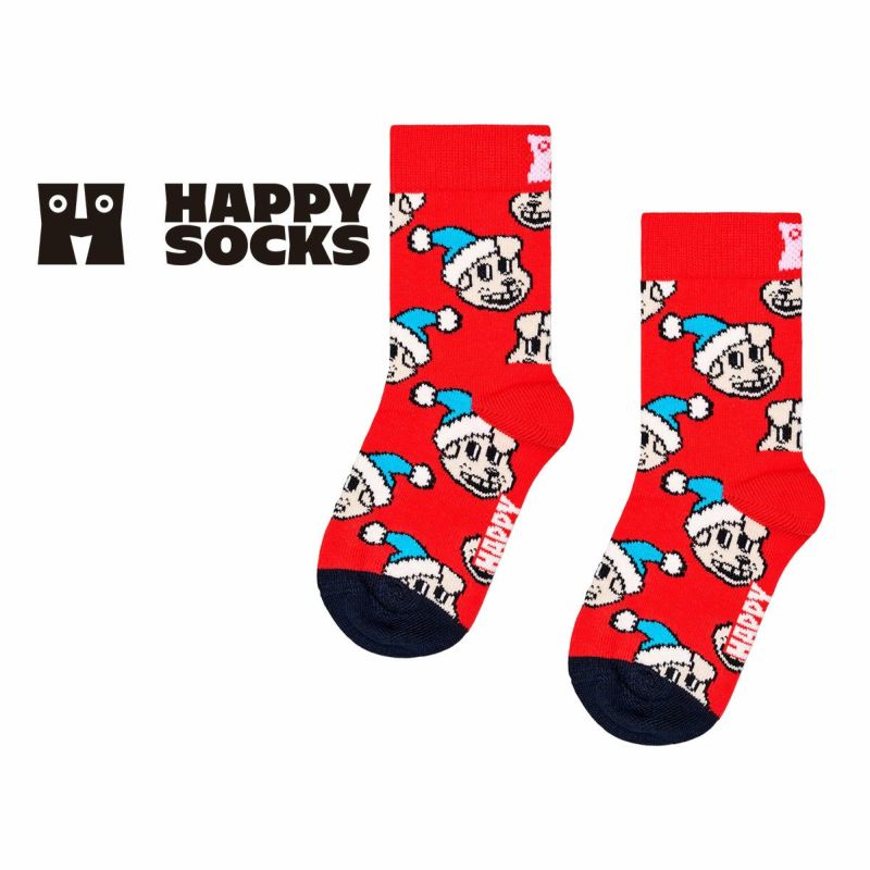 HappySocksハッピーソックスKidsHolidayDoggoSock(キッズホリデードッグ)kidssock子供クルー丈ソックス靴下KIDSジュニアキッズ12240096